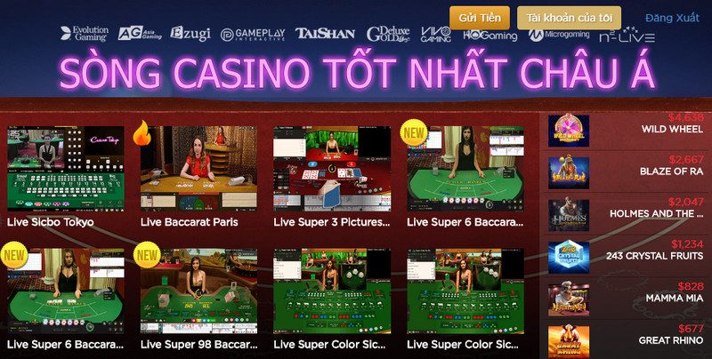 Trao giải trí tại nhà cái live casino house đều là những trò chơi đến từ những nhà sản xuất uy tín 